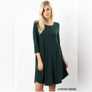Zenana Hunter Green Dress Size XL